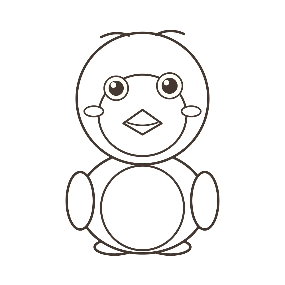 penguin colouring page — Nino the penguin outline