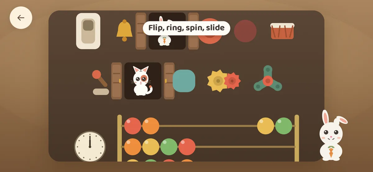 Busy Board — Open little doors and find a different friend behind each one.